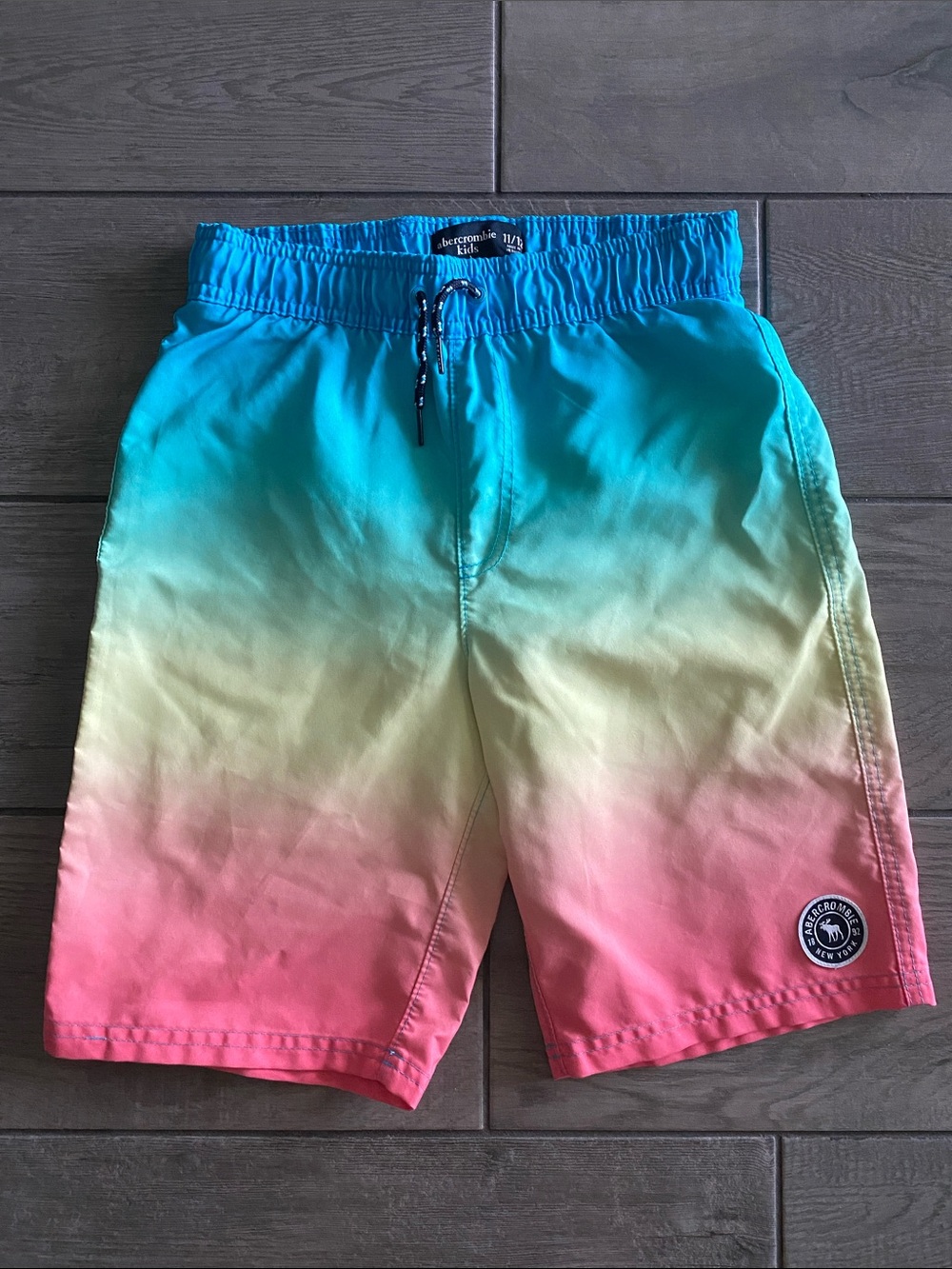 Abercrombie Kids Boys Swimsuit Trunks - Colorful Ombre